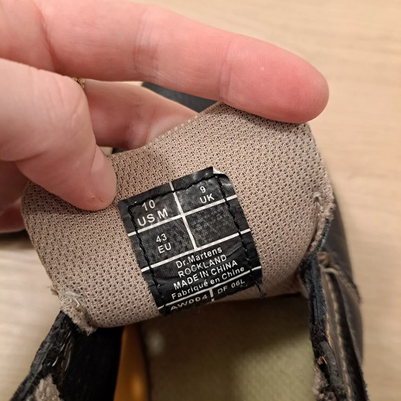 Dr. Martens Brown‎ Pebbled Leather Lace Up Low Top Y2K Rockland Shoes Size 10M - Picture 10 of 10